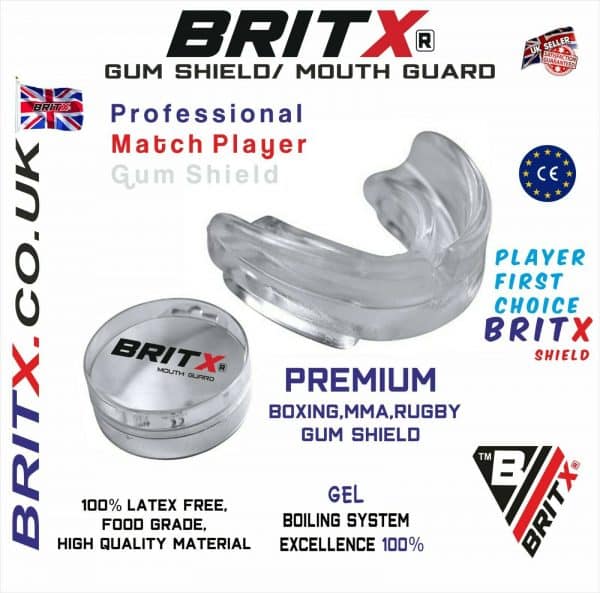 RUGBY MMA Senior-Junior BRITX Mouth Guard Boxing Gum Shield Teeth Protection 