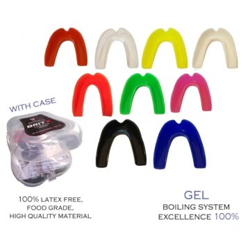 BRITX Single Mouth Guard Teeth Protection MMA Boxing Rugby Gum Shield Senior-Junior With Box