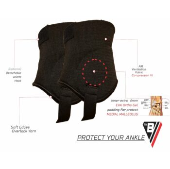BRITX Ankle Guards Football Hockey Soccer Skates Protectors Pads Shin Adult Ball
